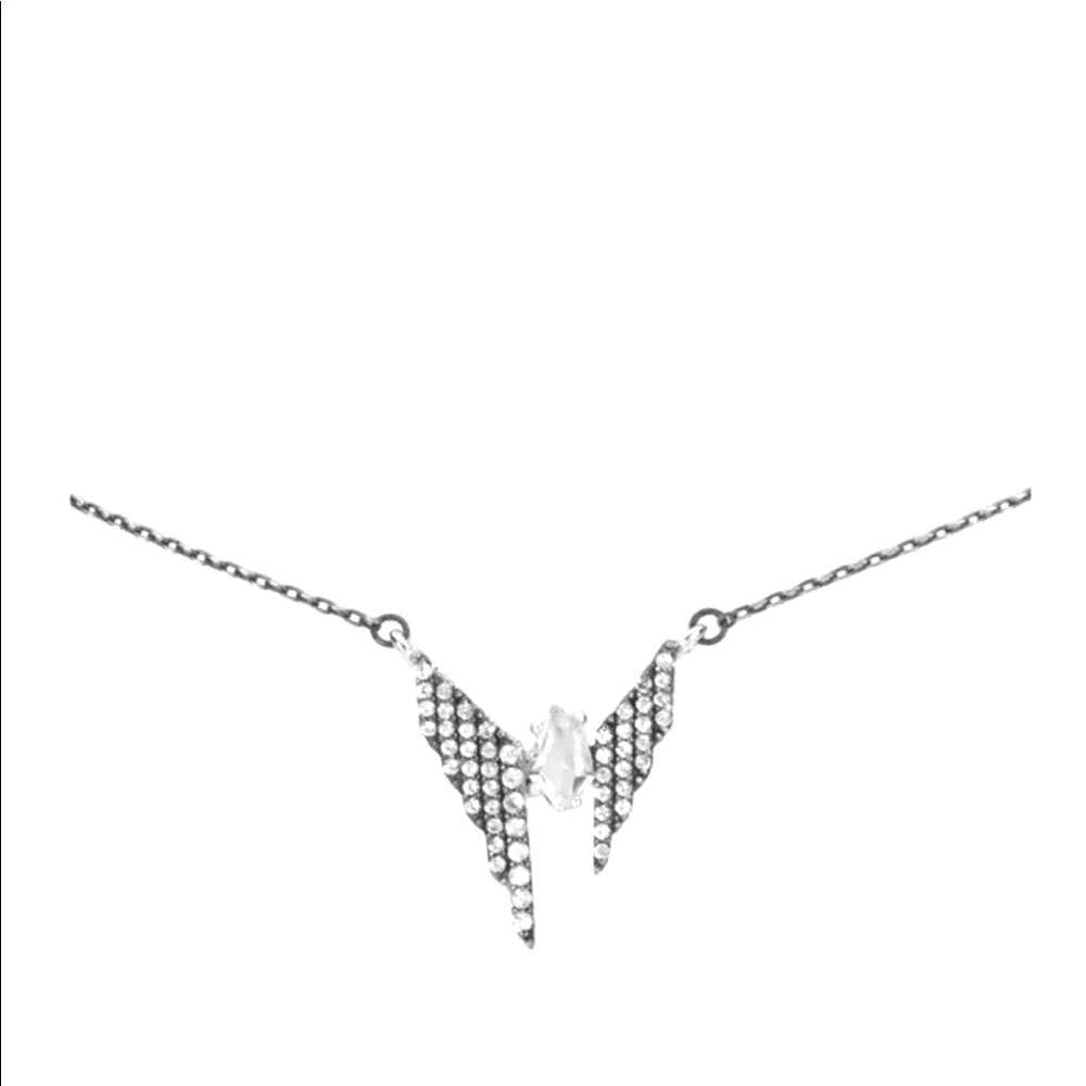 Alexis Bittar Sterling Quartz Butterfly Necklace